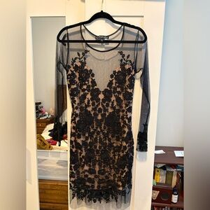 For Love & Lemons Black Lace Dress